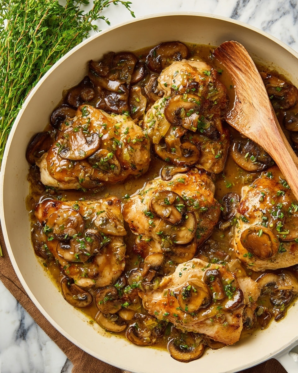 Skillet Chicken and Mushroom Wine Sauce Recipe
