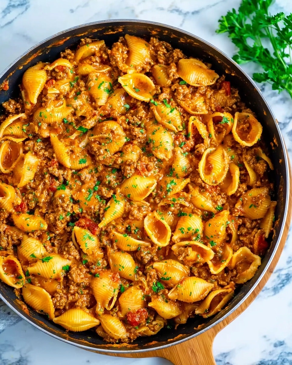 Creamy Beef and Shells Recipe