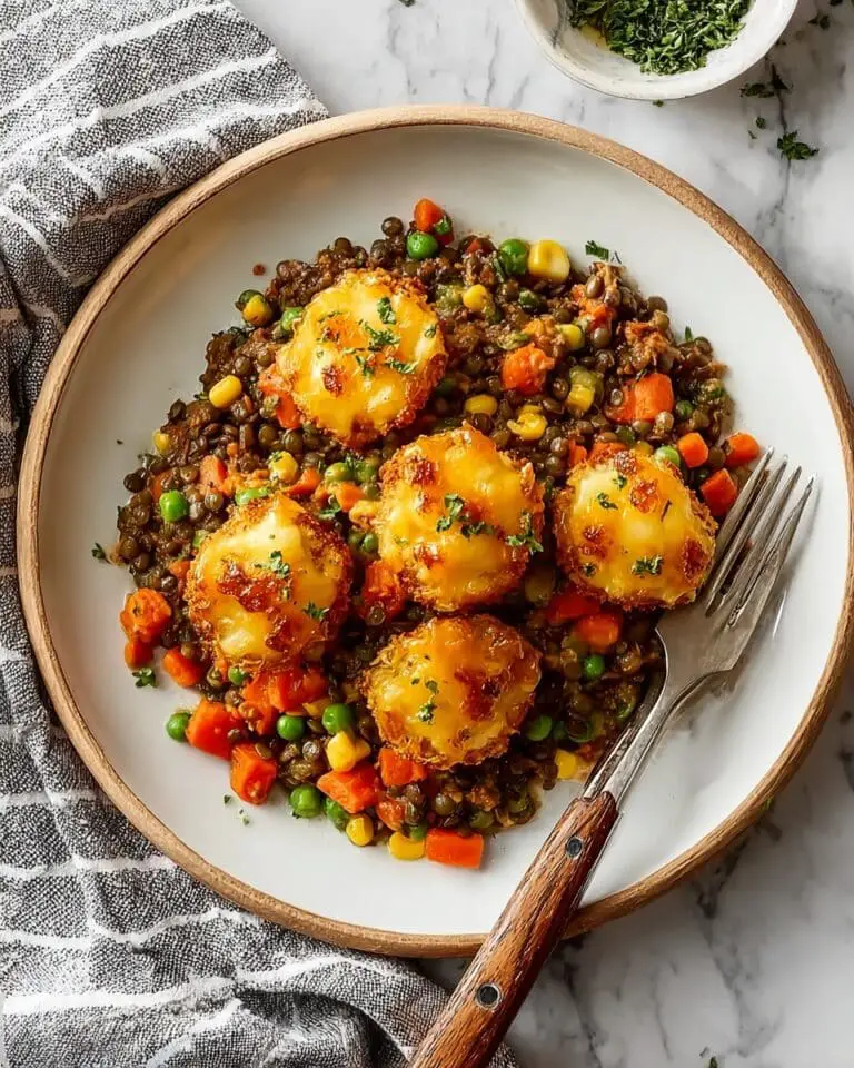 Healthy Tater Tot Casserole with Beef and Lentils Recipe
