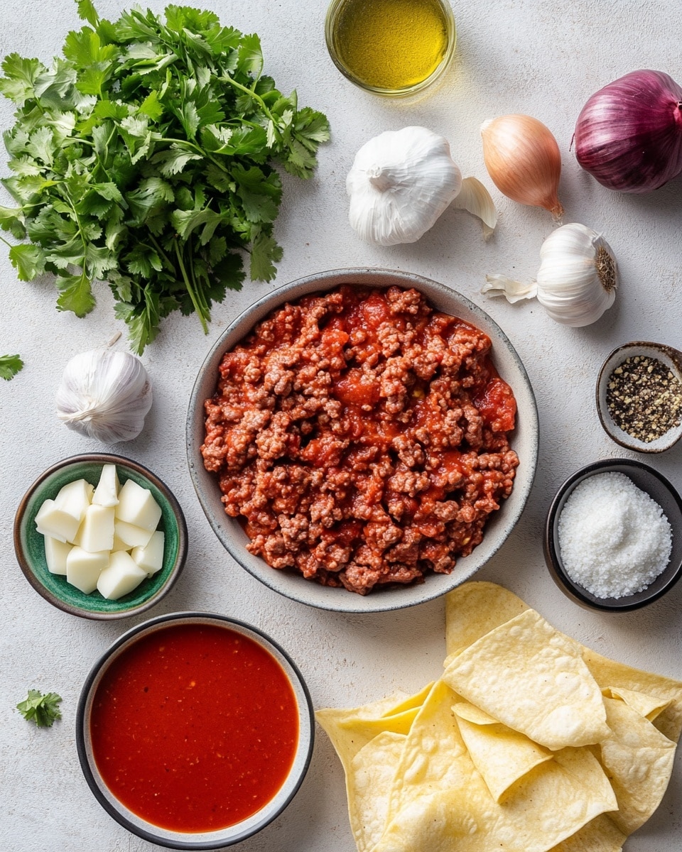 The image shows a stack of seven rolled tacos on a white rectangular plate with a white marbled surface underneath. Each taco has a golden-brown crispy texture with small dark spots and is tightly rolled to reveal the dark brown ground meat filling inside. The tacos are arranged in two layers, with four tacos on the bottom and three on top, positioned closely together with visible shiny oil around the base where the tacos meet the plate. A small white bowl with green garnish is partially visible in the background. Photo taken with an iphone --ar 4:5 --v 7