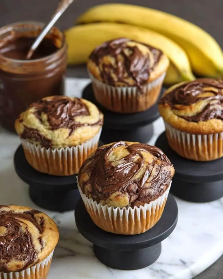 Nutella Banana Swirl Muffins Recipe