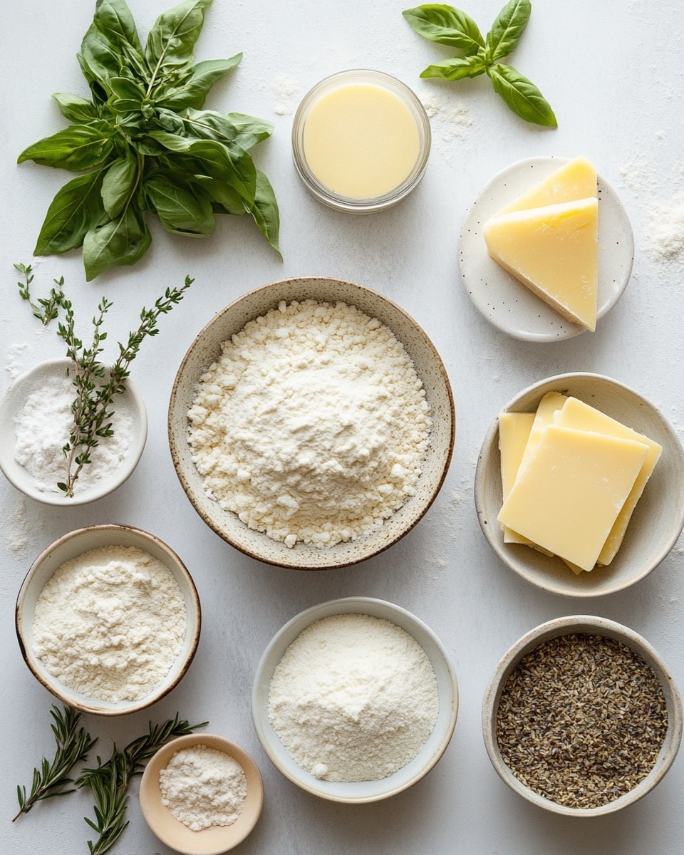 The image shows three long golden-brown baked breads placed side by side on a silver baking tray, each topped with melted, slightly browned cheese and sprinkled herbs. The bread has a soft texture with a light crust, and the cheese creates uneven textured patches of orange and brown on the surface. The tray is set on a white marbled background with a soft, white cloth partially visible at the bottom right corner. The breads appear fresh and warm, arranged neatly in a row. photo taken with an iphone --ar 4:5 --v 7