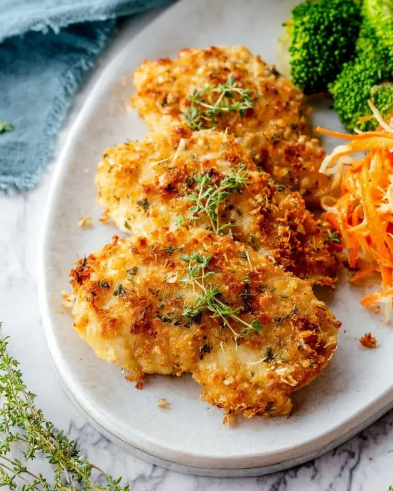 Baked Ranch Chicken with Parmesan and Panko Crust Recipe