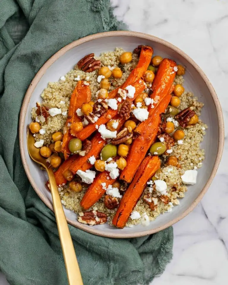 One-Pan Roasted Carrot and Chickpea Bowl Recipe