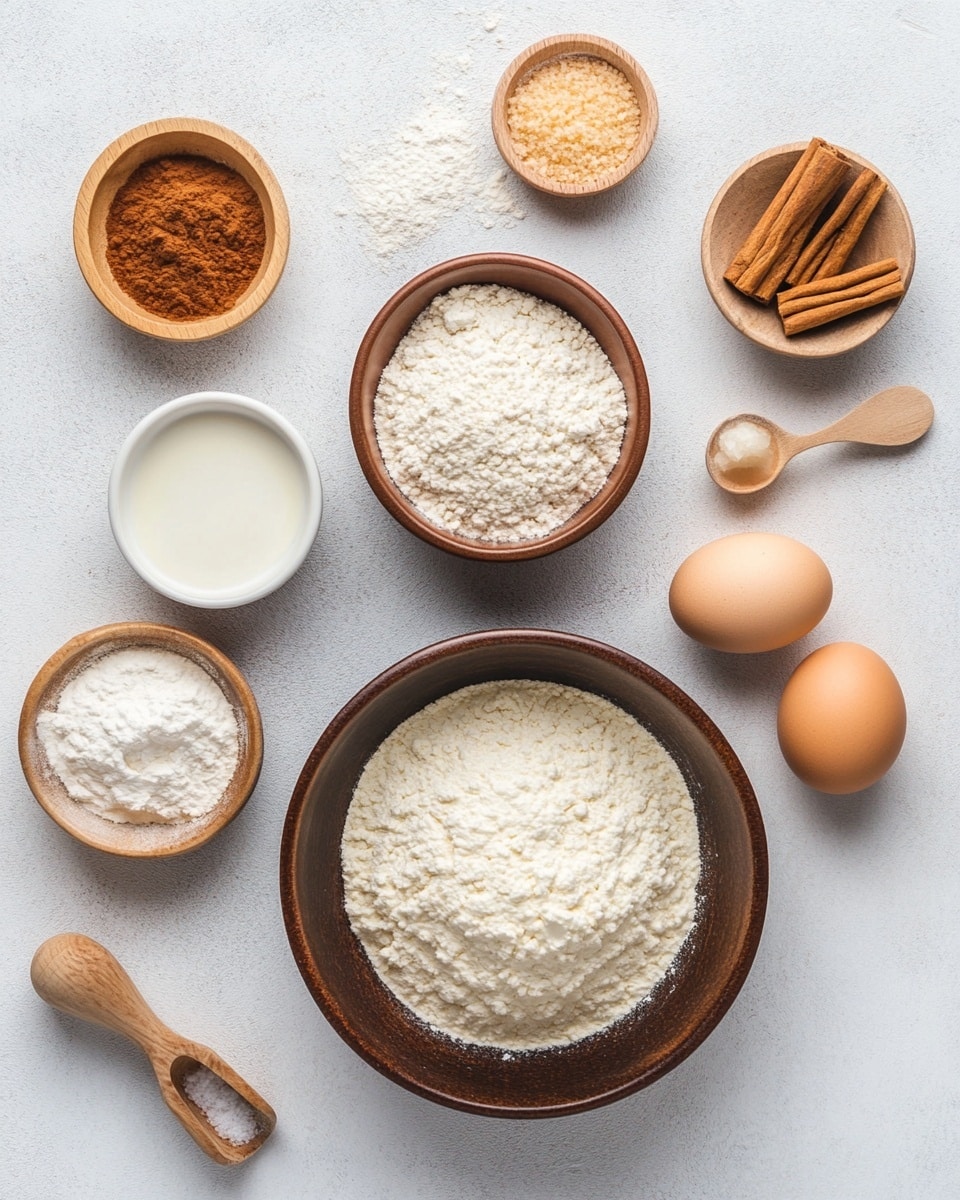 The image shows four pieces of cinnamon rolls placed side by side on a white plate with a white marbled surface underneath. Each cinnamon roll has multiple layers of soft dough with a rich brown cinnamon filling in between. The top is drizzled with thick, creamy white icing that flows down the sides, with a light dusting of cinnamon powder scattered on top, adding texture and contrast to the smooth icing. The pieces are slightly sticky with some icing dripping onto the plate. Photo taken with an iphone --ar 4:5 --v 7
