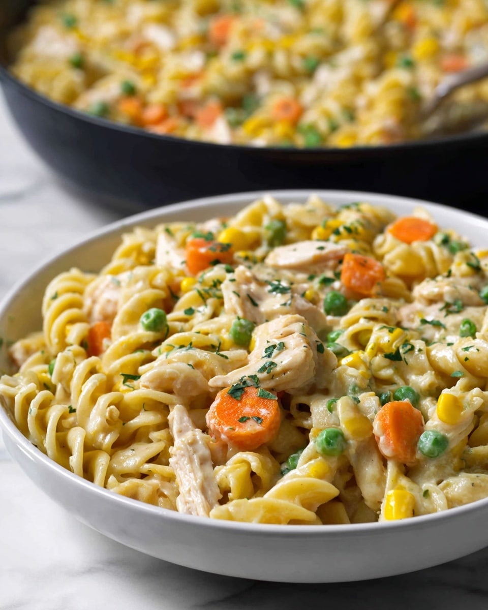 Quick Chicken Pot Pie Pasta Recipe