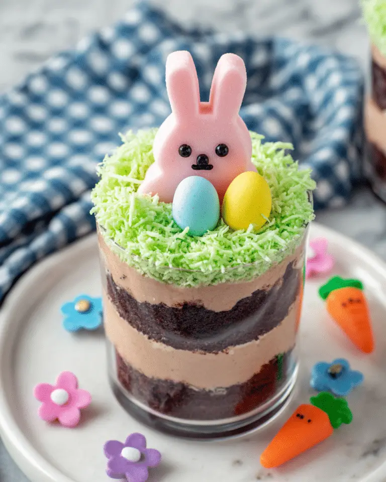 Easter Pudding Dirt Cups Recipe