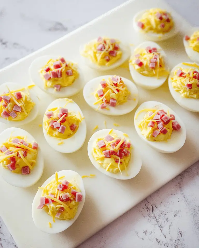 Ham and Cheese Deviled Eggs for Easter Recipe