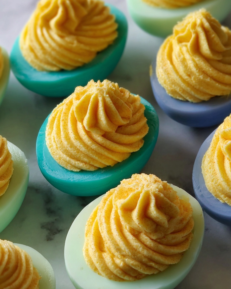 Easter Deviled Eggs with Colorful Dyeing Recipe
