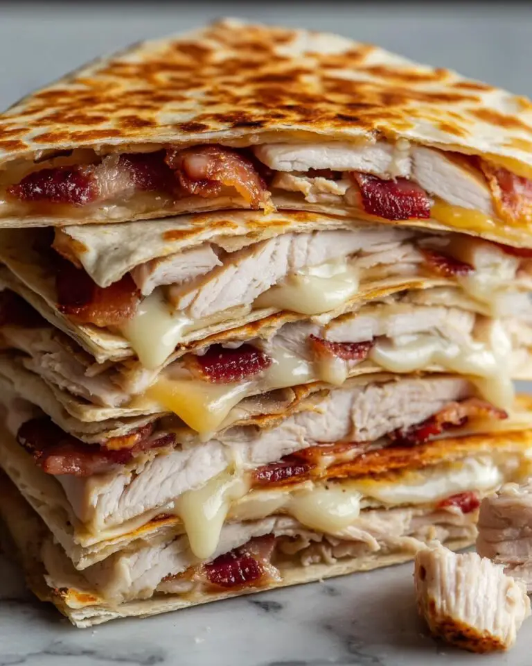 Easy Chicken Bacon Ranch Quesadilla Recipe