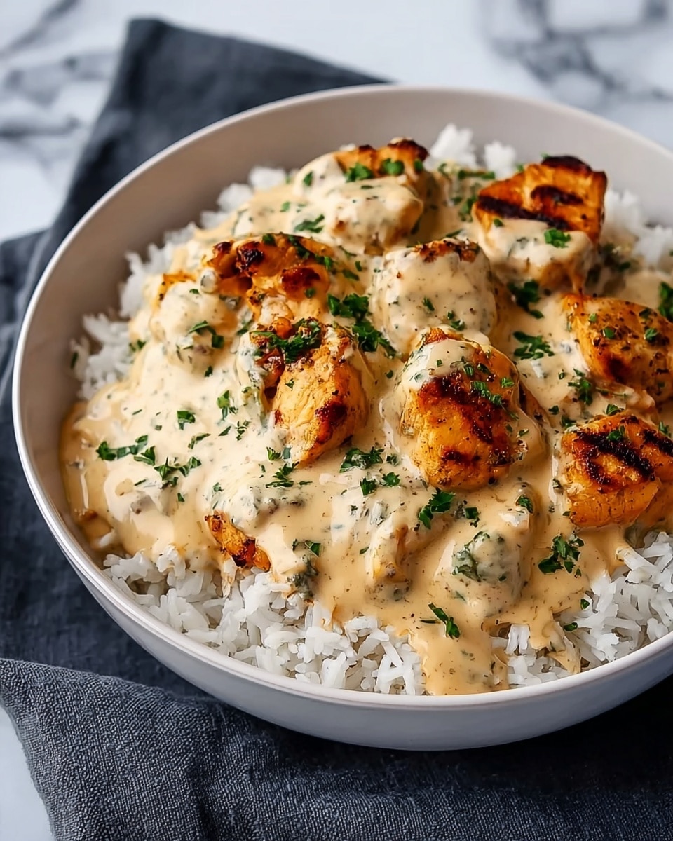 Creamy Smothered Chicken and Rice Recipe