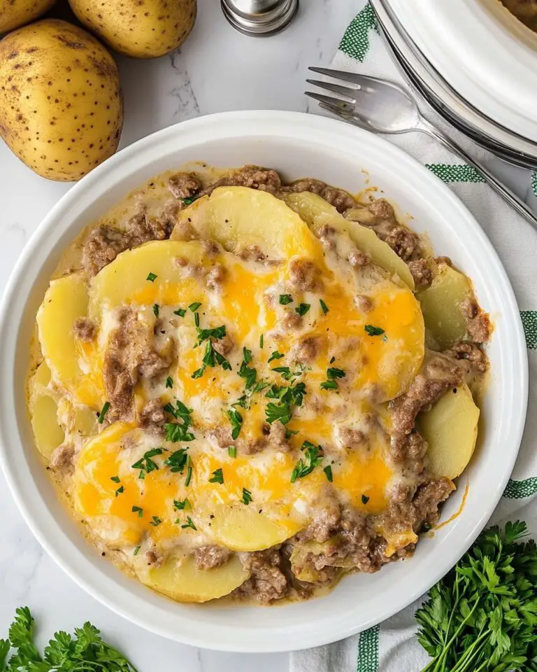 Slow Cooker Ground Beef and Potatoes Casserole Recipe