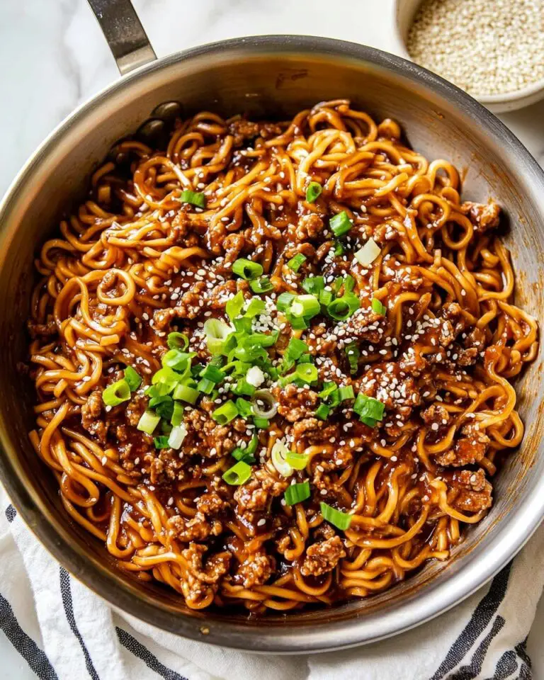 Mongolian Ground Beef Noodles Recipe