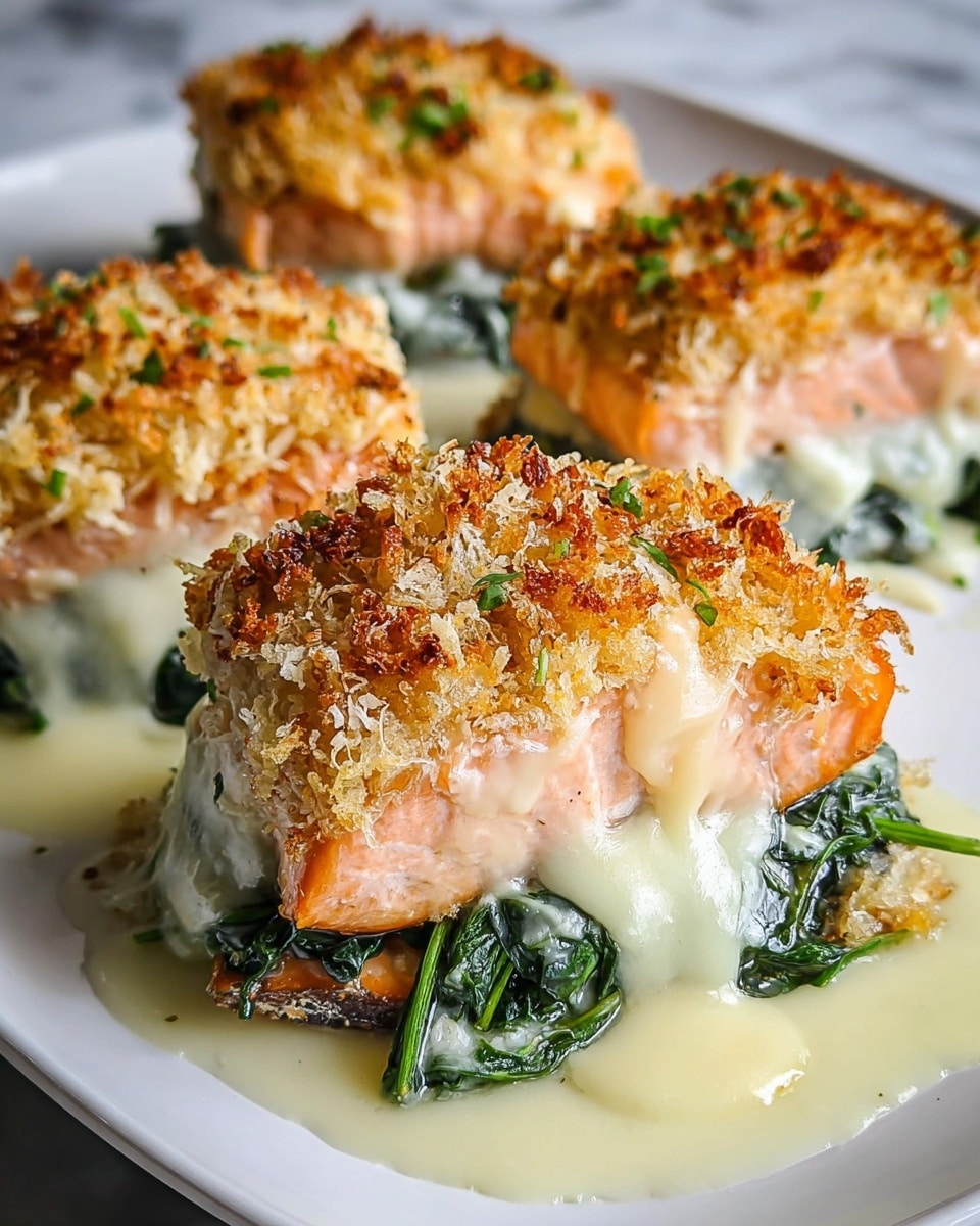 Baked Salmon with Spinach and Mozzarella Bliss Recipe