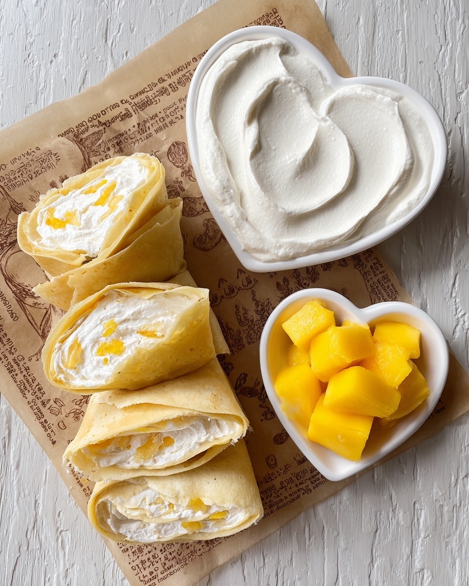 Mango Cream Crepe Roll Recipe