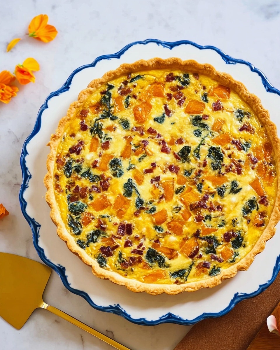 Spinach Butternut Bacon Quiche Recipe