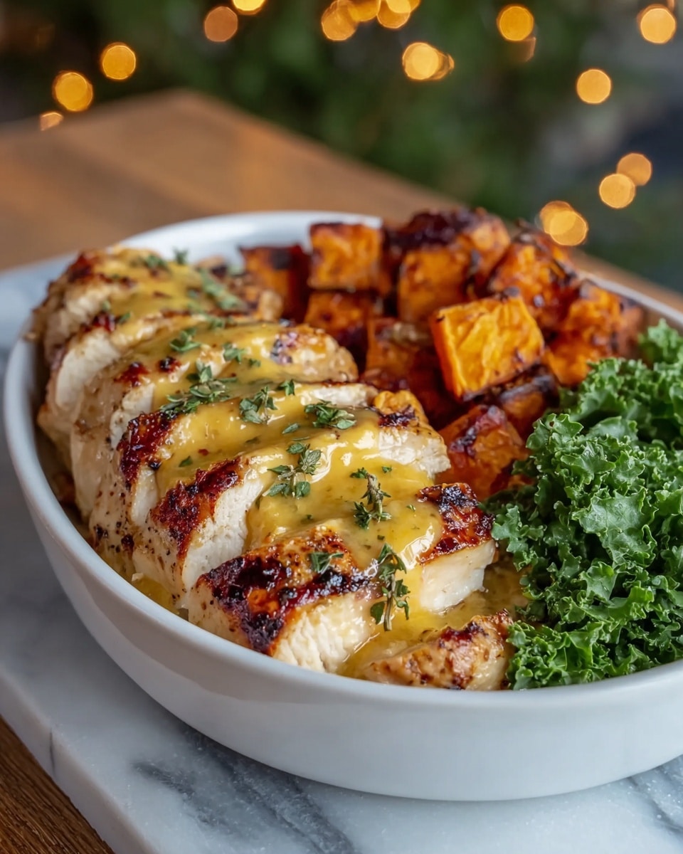 Easy Maple Dijon Chicken Bowl with Sweet Potatoes Recipe