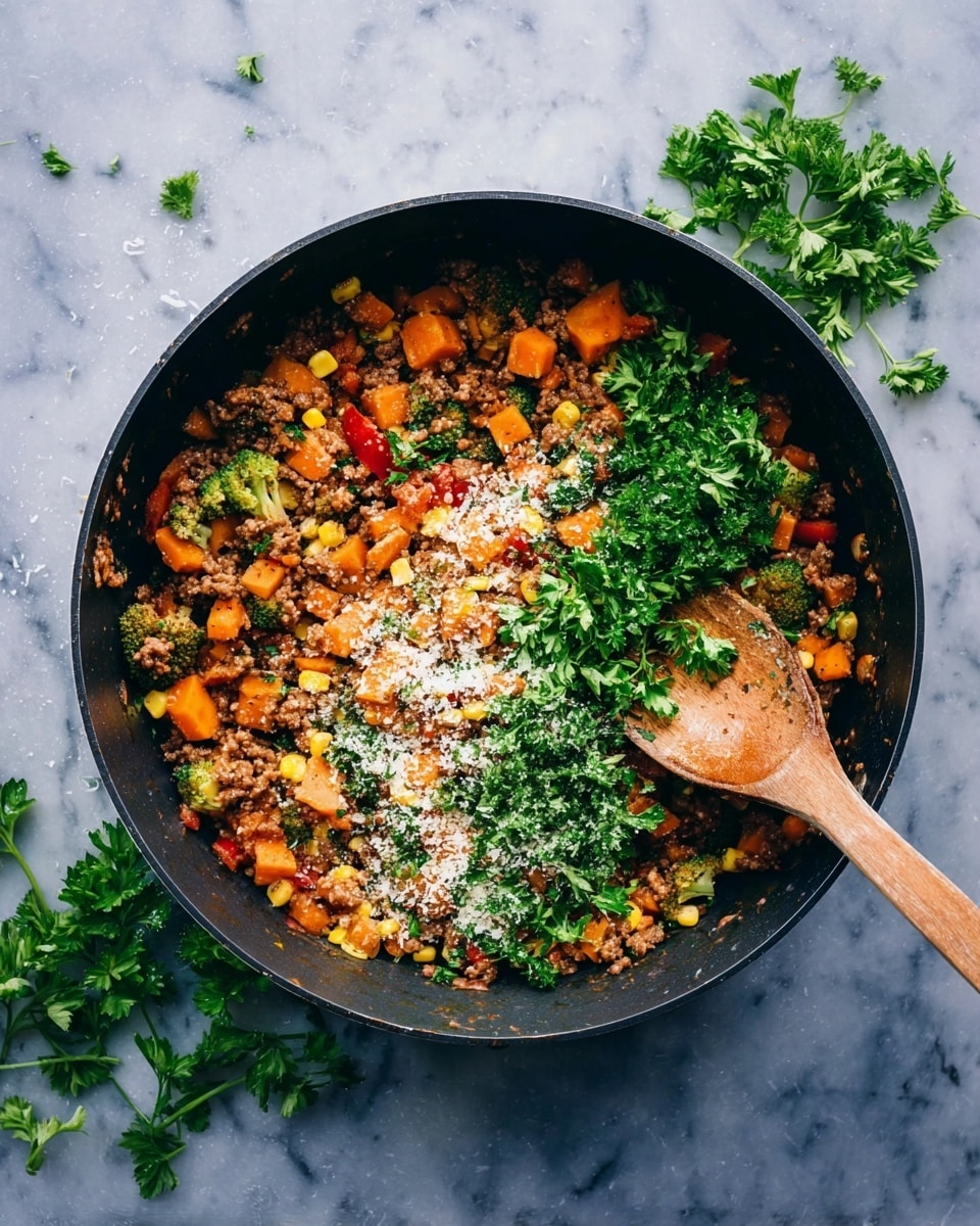 Sausage and Veggie Skillet with Parmesan Recipe