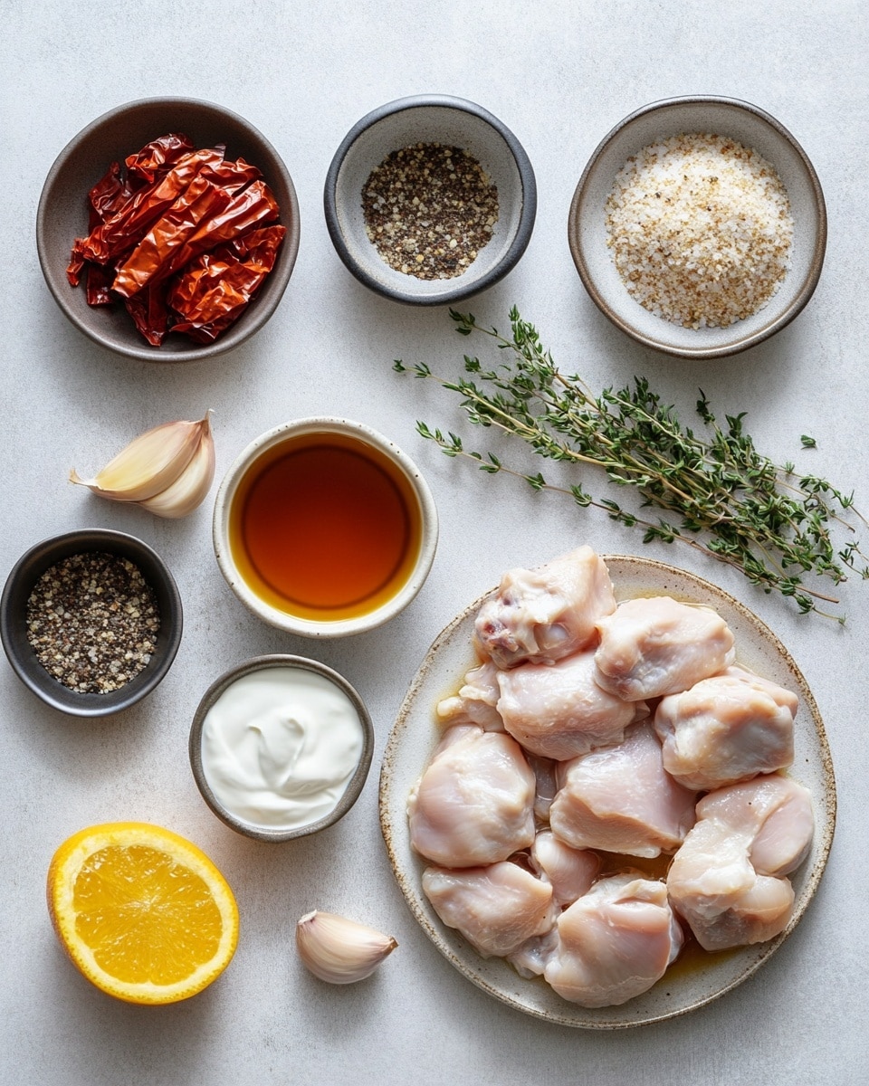 A white plate holds a rich, brownish-orange stew with several chunks of tender meat covered in a thick sauce that has visible pieces of onion and herbs, creating a textured, slightly glossy layer. Bright green parsley leaves are scattered on top, adding a fresh pop of color. On the left side of the plate, two slices of toasted bread with golden, crispy surfaces and some charred spots rest partially dipped into the sauce. A woman's hand is seen breaking one piece of bread over the stew. A silver fork lies on the right side of the plate, partly under the stew's edges. The plate sits on a white marbled surface. Photo taken with an iphone --ar 4:5 --v 7