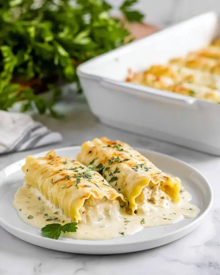 Chicken Alfredo Lasagna Roll-Ups Recipe