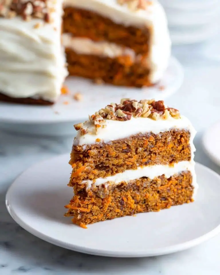 Moist Homemade Carrot Cake with Easy Cream Cheese Frosting Recipe