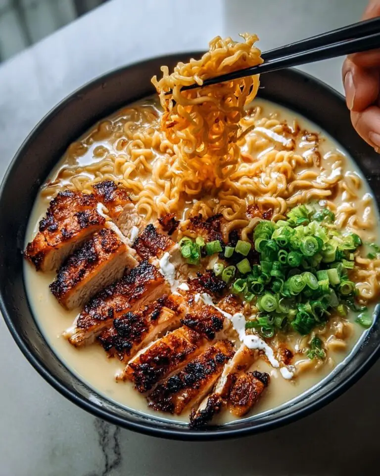 Creamy Garlic Chicken Ramen Recipe