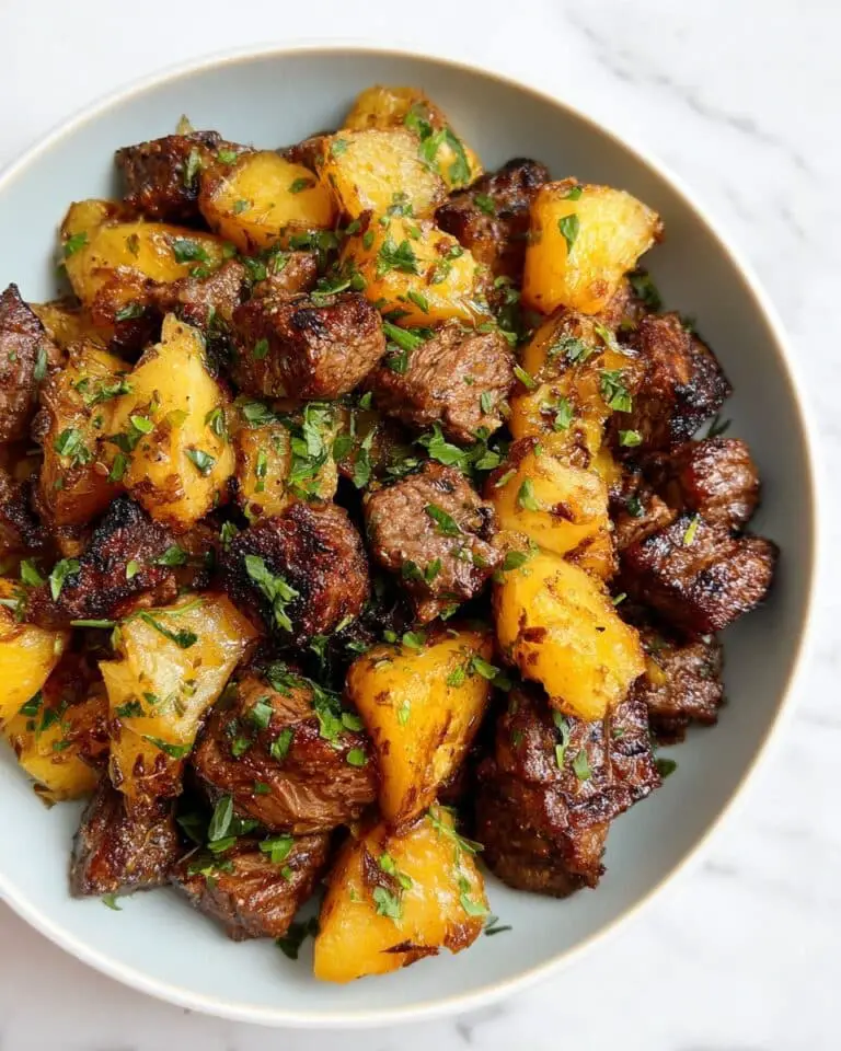 Garlic Butter Steak Bites and Potatoes Recipe