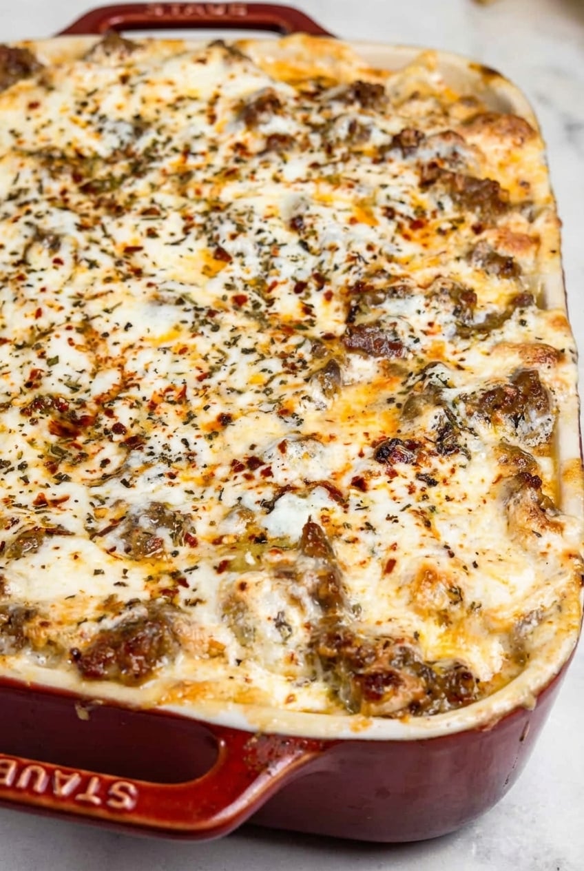 Sausage Alfredo Ravioli Lasagna Recipe - Recipe Image