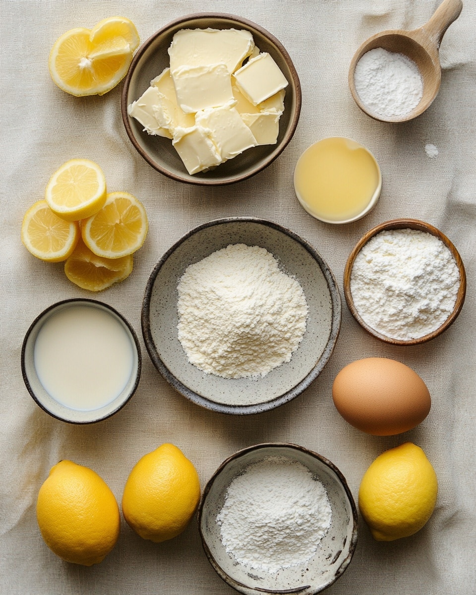 The image shows nine soft yellow lemon squares arranged in three rows on a wooden board. Each square is fluffy with a smooth texture inside and a thin layer of white powdered sugar on top. The wooden board has some powdered sugar sprinkled around the squares. In the background, there is a dark setting with a shallow depth of field, showing a green bowl filled with bright yellow lemons, some cut in half. The lemon squares and the board are the main focus, with soft light highlighting their texture. Photo taken with an iphone --ar 4:5 --v 7