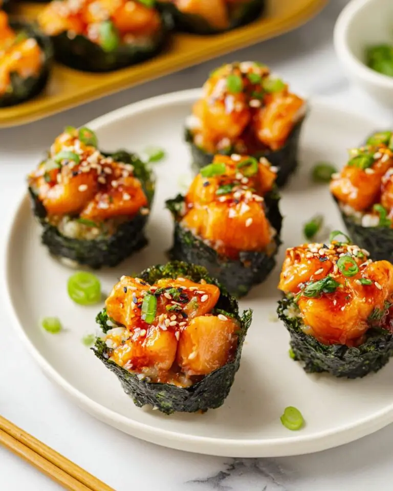 Easy Baked Salmon Sushi Cups Recipe