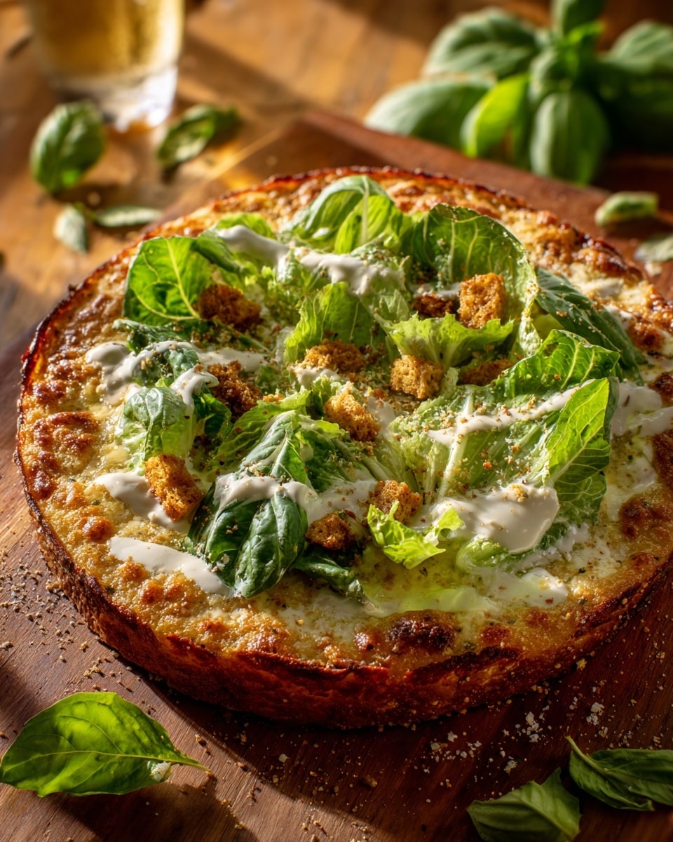 Chicken Caesar Salad Pizza Recipe