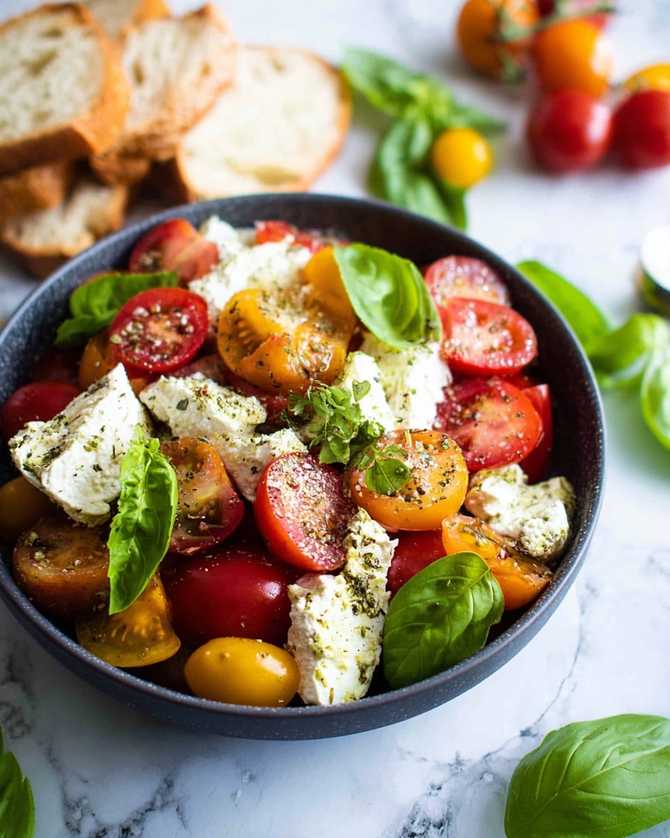 Caprese Salad with Cherry Tomatoes and Fresh Mozzarella Recipe