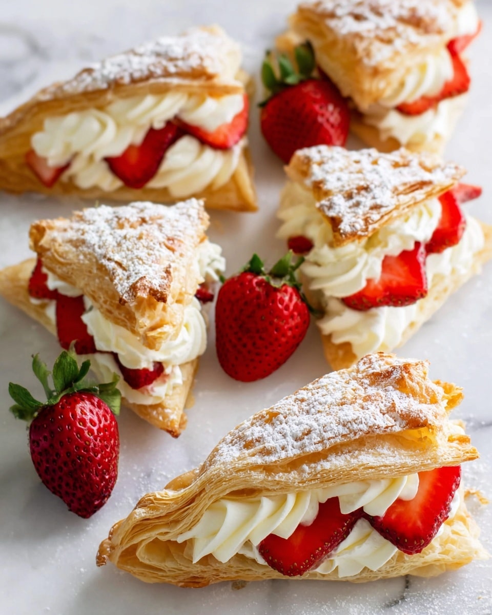 Strawberries and Cream Puff Pastries Recipe