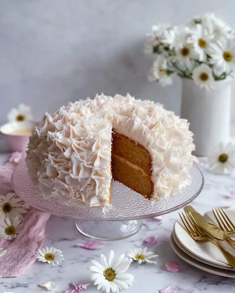 Rose Water Pistachio Cake with Cream Cheese Frosting and Rose Petal Garnish Recipe