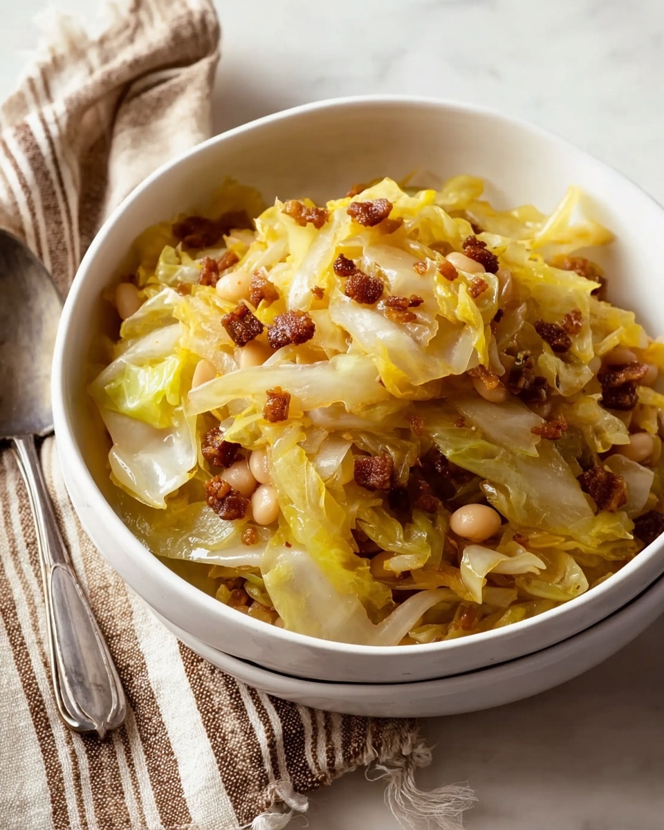 Italian Cabbage and Beans Skillet with Pancetta and Fennel Recipe