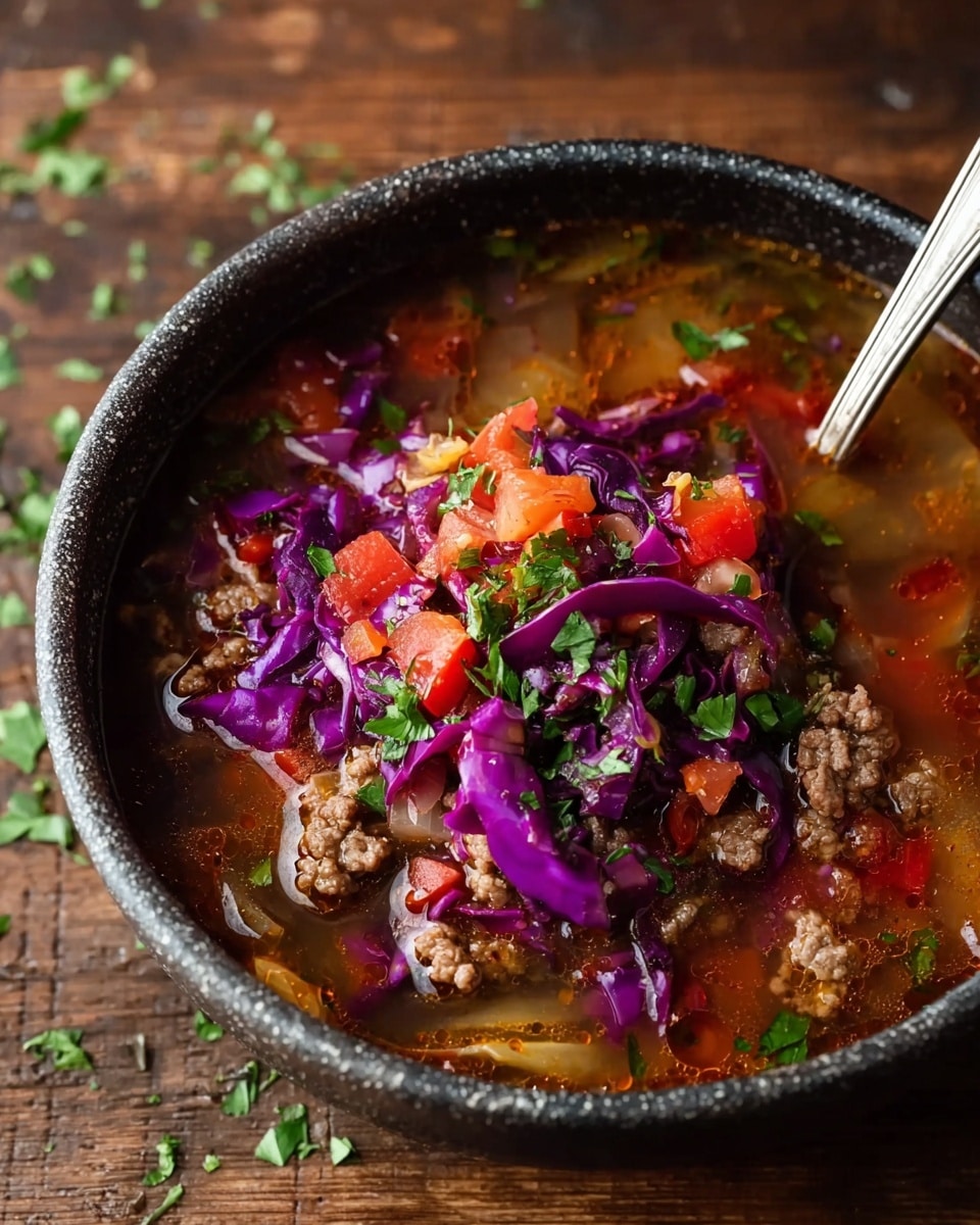 Asian Ground Meat and Cabbage Soup Recipe