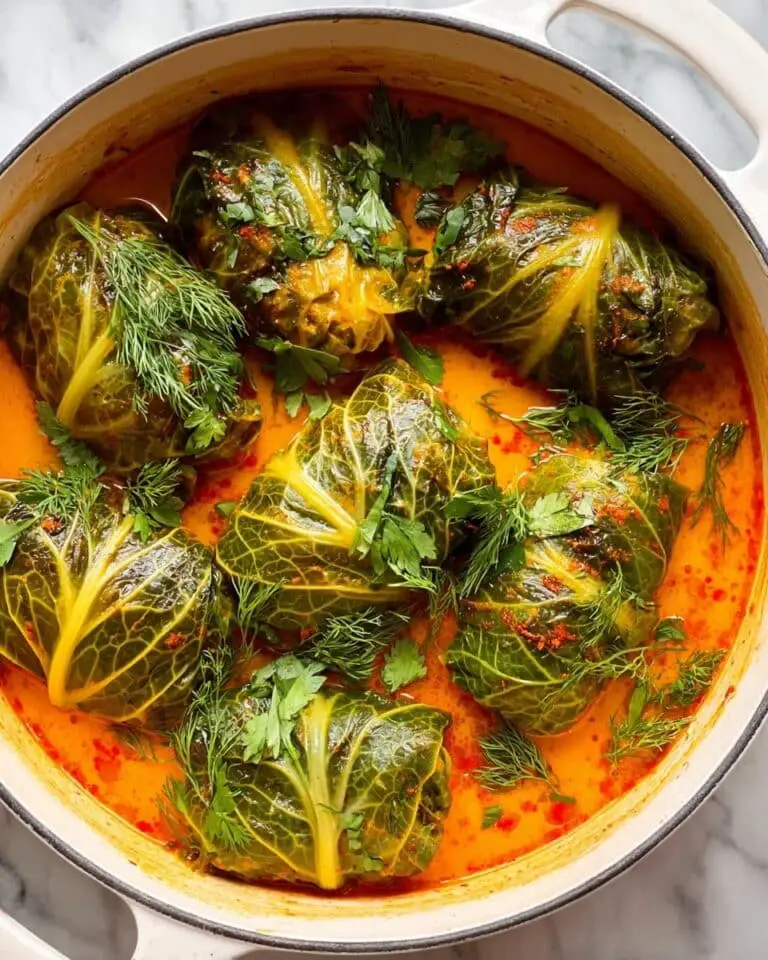 Baked Cabbage Rolls with Tomato Sauce Recipe