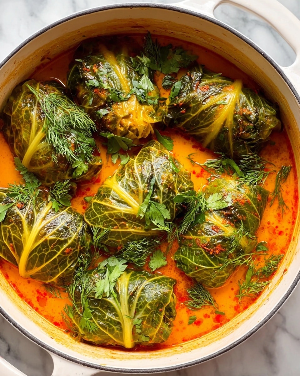 Baked Cabbage Rolls with Tomato Sauce Recipe