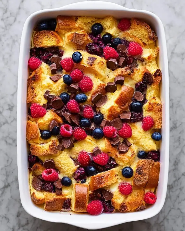 Chocolate and Berry Bread Pudding Recipe