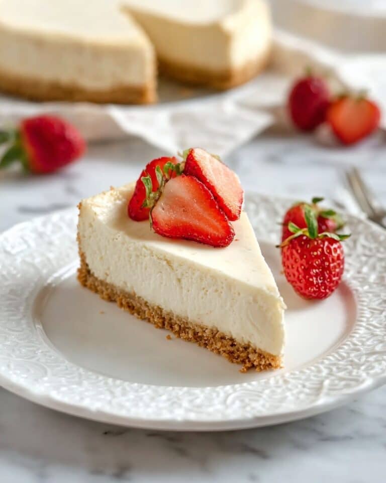 Cottage Cheese Cheesecake with Granola and Strawberry Topping Recipe