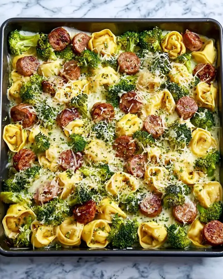 Sheet Pan Broccoli Tortellini Bake Recipe