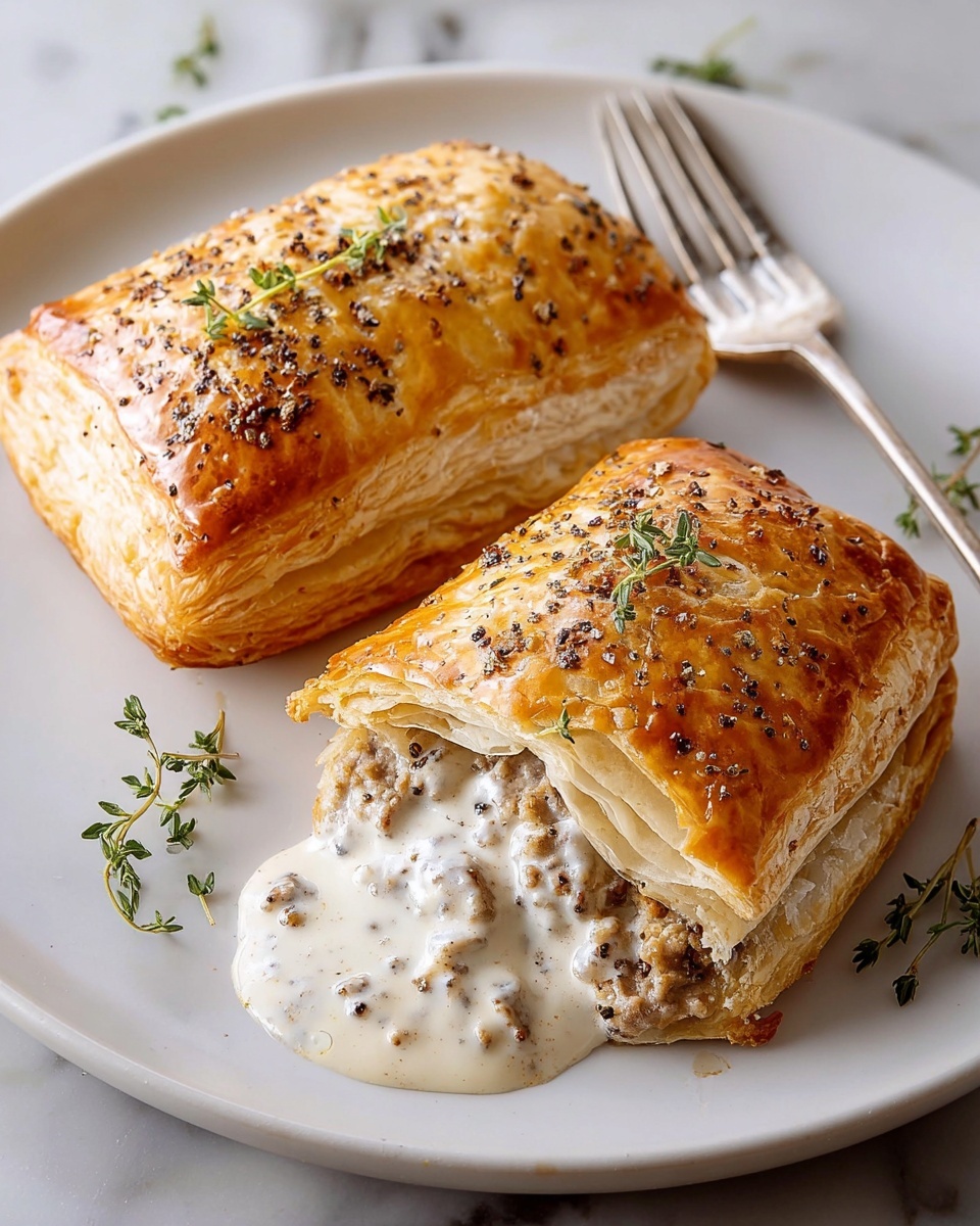 Chicken Wellington with Dijon Cream Sauce Recipe