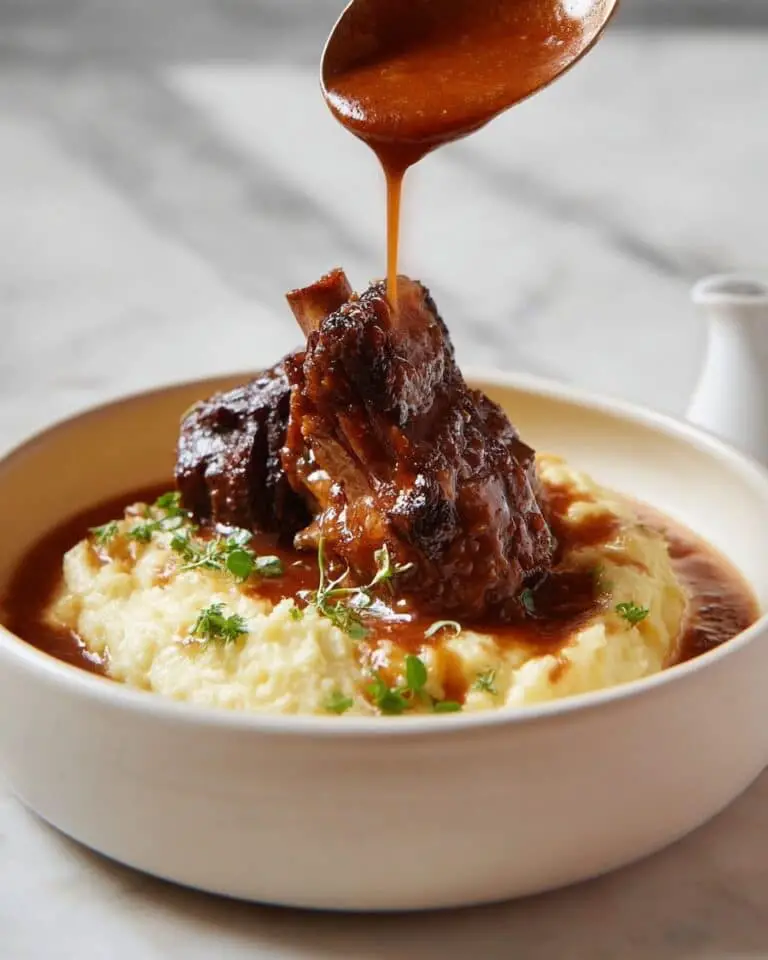 Greek-Style Braised Lamb Shanks with Mashed Potatoes Recipe