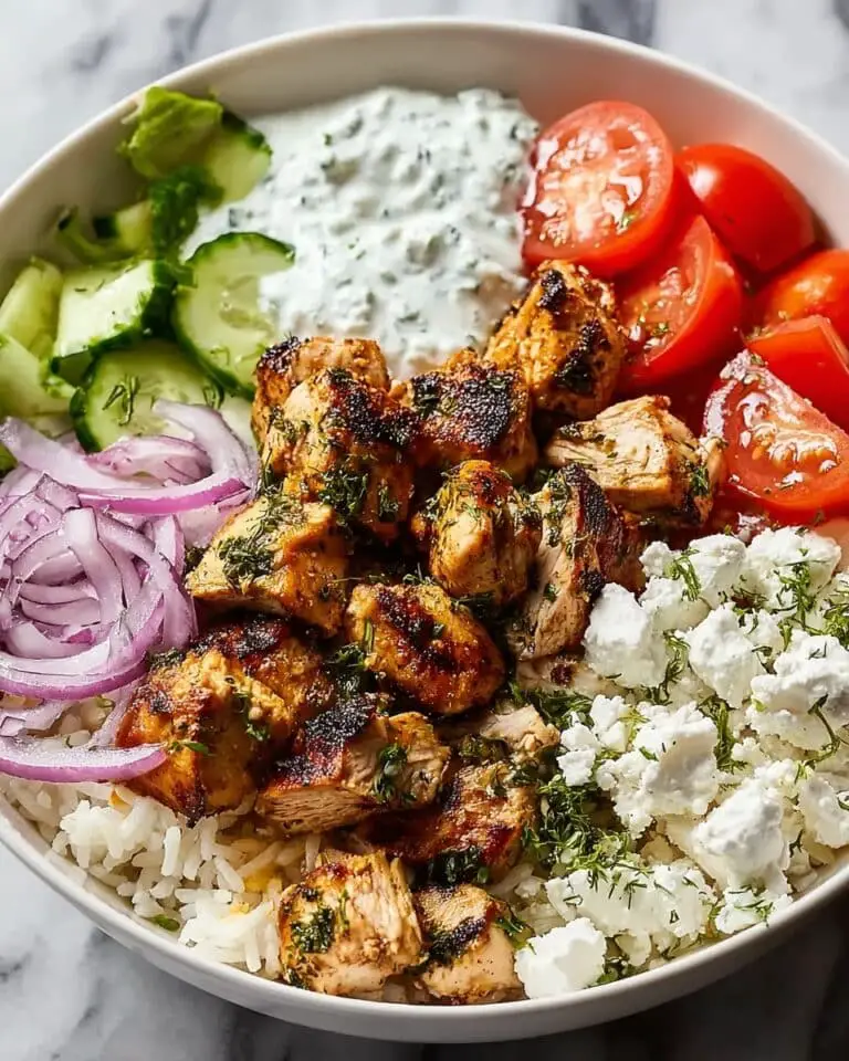 High Protein Mediterranean Lemon-Dill Chicken Bowls Recipe