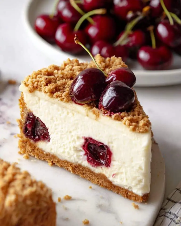 Cherry Crumble Cheesecake Recipe