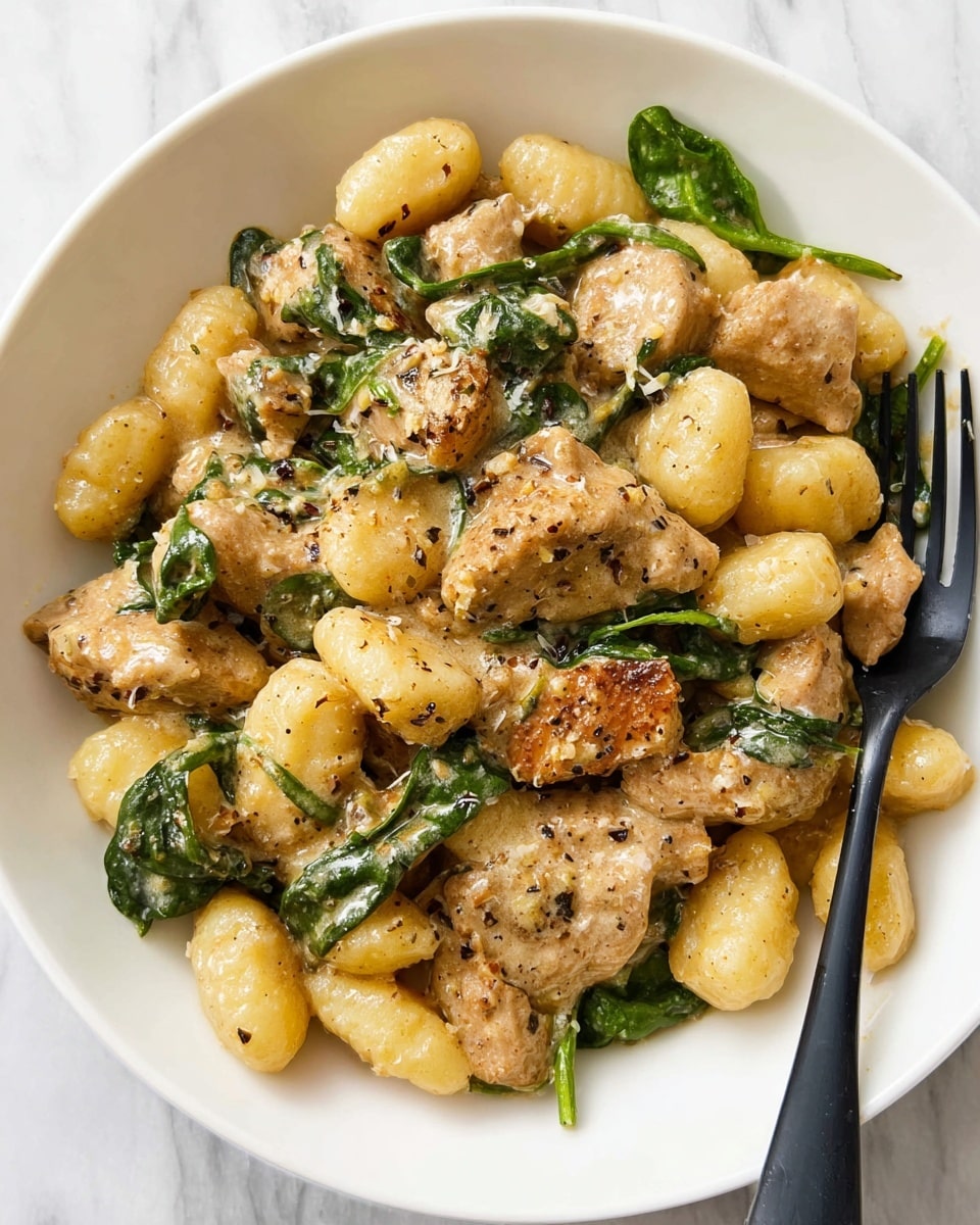 Creamy Chicken and Gnocchi Skillet with Sun-Dried Tomatoes and Parmesan Recipe