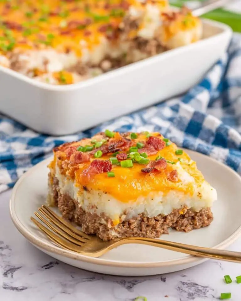 Cheesy Loaded Meatloaf Casserole Recipe