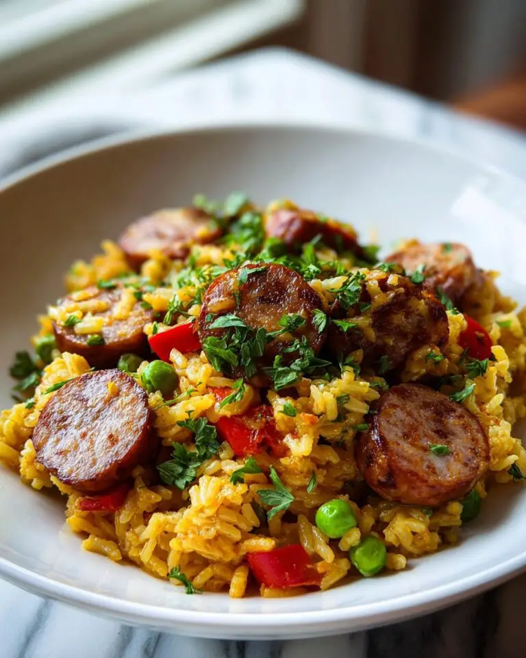 Easy One Pan Italian Beef Sausage and Rice Dinner Recipe