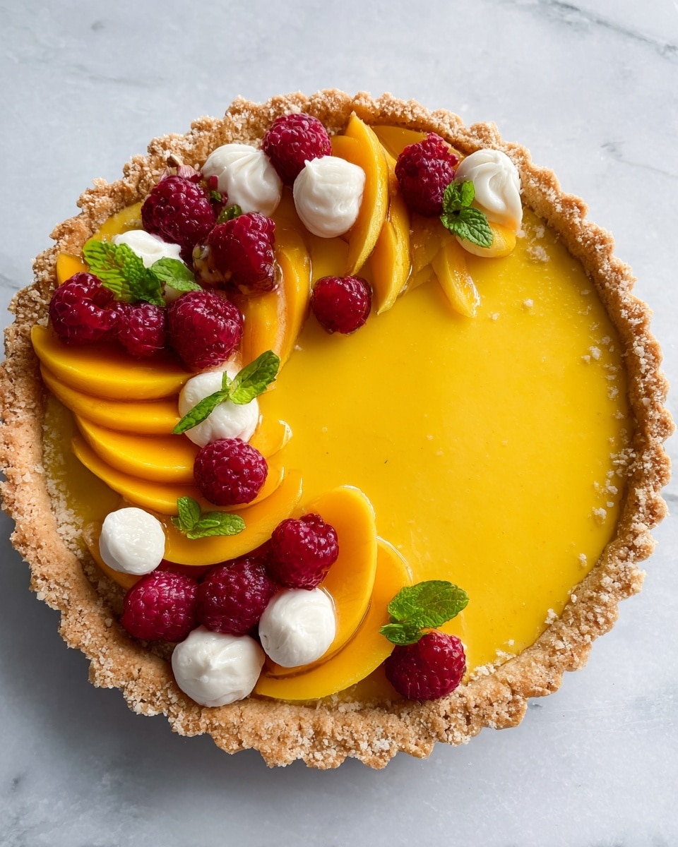 Mango Curd Tart with Toasted Coconut Crust Recipe