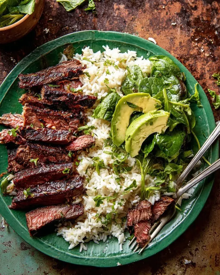 Honey Garlic Butter One-Skillet Steak and Rice Recipe